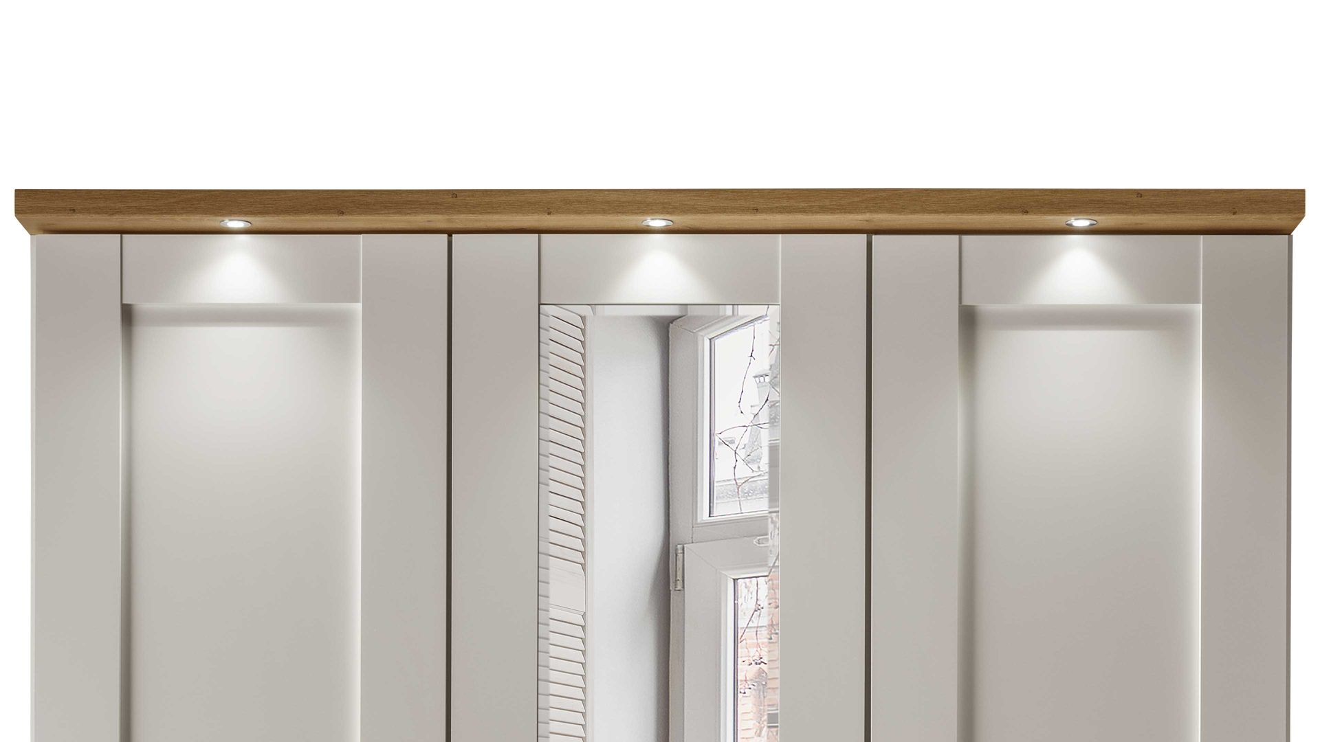 Kranzleiste Wiemann | oeseder aus Holz in Holzfarben WIEMANN Schlafzimmerserie Marlow - Kranzleiste Bianco Eiche - Länge ca. 150 cm