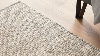 Handwebteppich Interliving aus Naturfaser in Hellbraun Interliving Teppich Serie B-8003 hellbraun melierte Schurwolle – ca. 70 x 300 cm