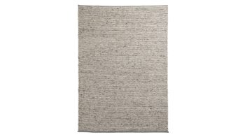 Handwebteppich Interliving aus Naturfaser in Weiß Interliving Teppich Serie B-8003 Weiß meliert – ca. 70 x 130 cm