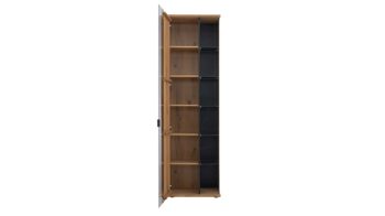 Wohnwand Interliving aus Holz in Holzfarben Interliving Wohnzimmer Serie 2027 - Wohnwand 29 Asteiche - dreiteilig, Breite ca. 286 cm