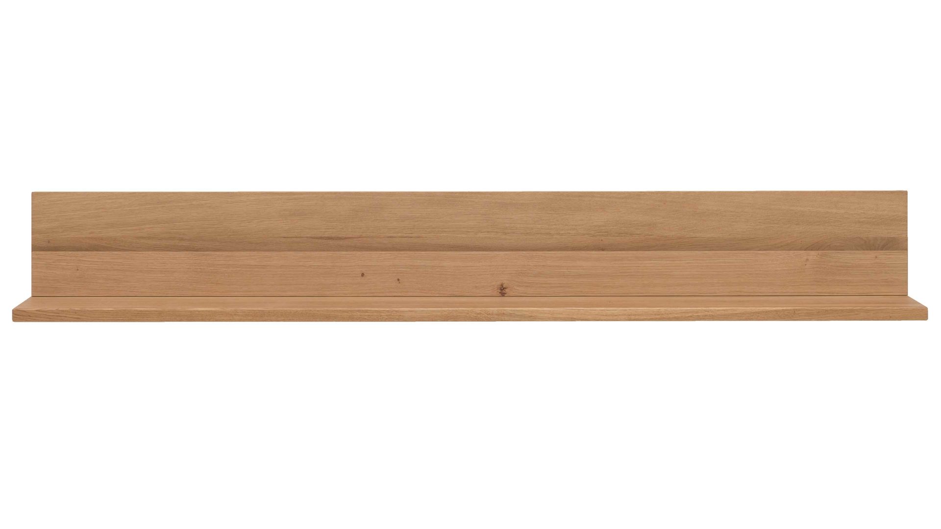 Wandregal Interliving aus Holz in Holzfarben Interliving Wohnzimmer Serie 2027 - Wandregal Asteiche - Länge ca. 180 cm