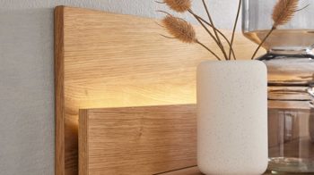 Möbelbeleuchtung Interliving aus Kunststoff in Weiß Interliving Wohnzimmer Serie 2027 - Streifenbeleuchtung zweiteilig - Länge ca. 105 cm