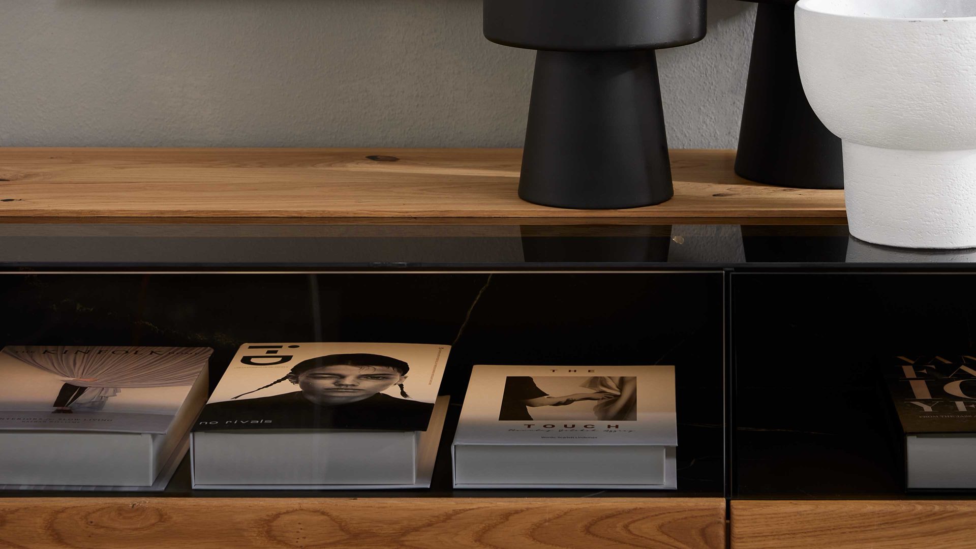 Möbelbeleuchtung Interliving aus Kunststoff in Weiß Interliving Wohnzimmer Serie 2027 - Streifenbeleuchtung zweiteilig - Länge ca. 105 cm