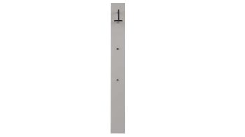 Wandgarderobe Interliving aus Holz in Hellgrau Interliving Garderobe Serie 6012 - Wandgarderobe INL-802 graubeiger Mattlack - ca. 20 x 180 cm