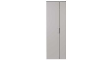 Garderobenschrank Interliving aus Holz in Hellgrau Interliving Garderobe Serie 6012 - Garderobenschrank INL-510 graubeiger Mattlack - zwei Türen, Höhe ca. 180 cm