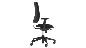 Bürostuhl Nowystyl aus Stoff in Schwarz Bürostuhl Utila Swivel schwarzer Bezug Sempre SM 01 & schwarzes Drehkreuz