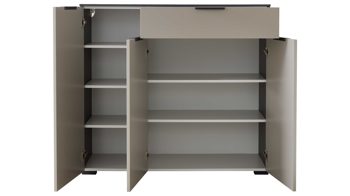 Garderoben-Set Interliving aus Holz in Schwarz Interliving Garderobe Serie 6012 - Garderoben-Set 04 Räuchereiche & graubeiger Mattlack - dreiteilig