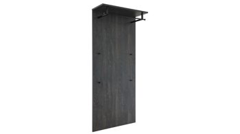 Wandgarderobe Interliving aus Holz in Schwarz Interliving Garderobe Serie 6012 - Wandgarderobe INL-808 Räuchereiche - ca. 80 x 180 cm