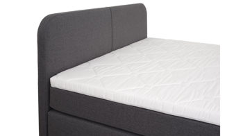 Boxspringbett Sun garden | 162739 aus Stoff in Anthrazit Boxspringbett Joilet anthrazitfarbener Bezug 50512-700 – Liegefläche ca. 140 x 200 cm