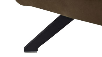 Polsterhocker Hukla® aus Stoff in Dunkelgrün Polsterprogramm VS-HU1173 - XXL-Hocker dunkelgrüner Microfaserbezug & schwarze Metallfüße - ca. 130 x 66 cm