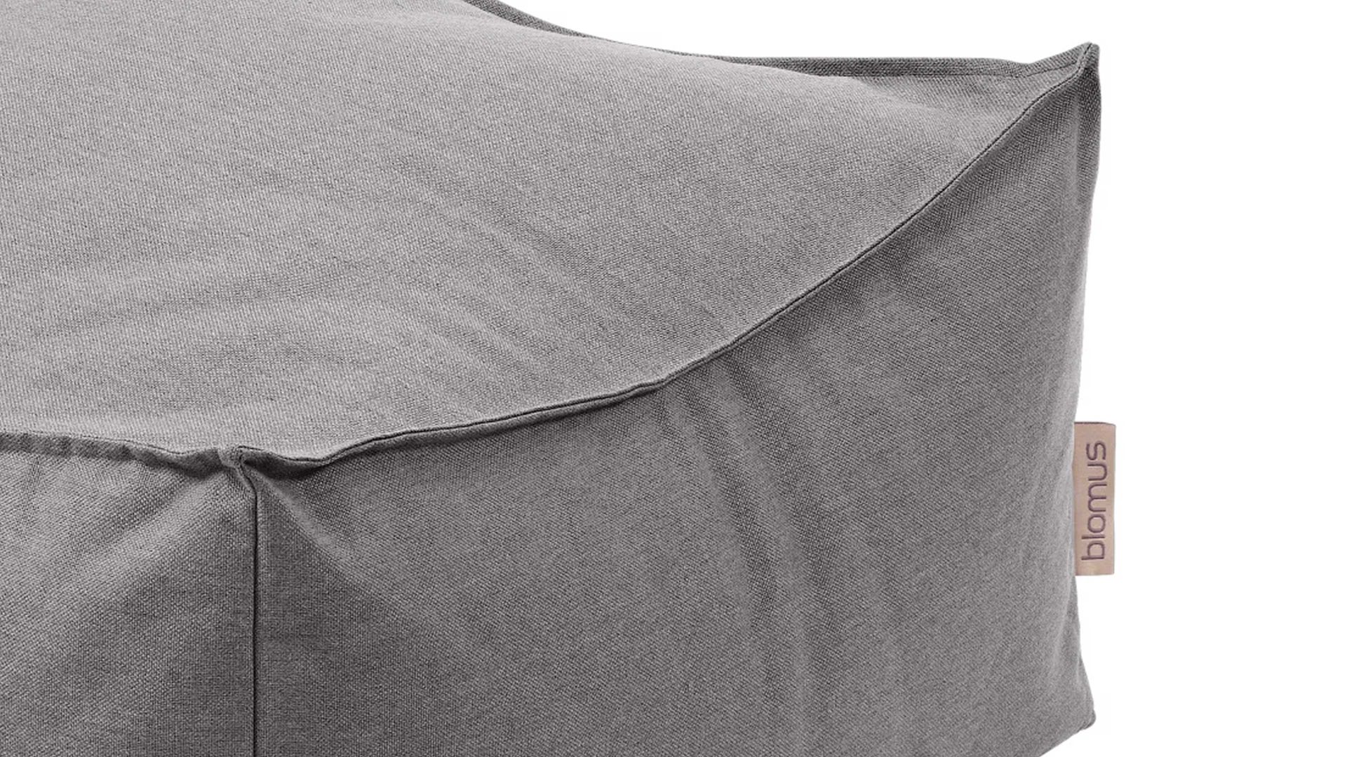 Sitzsack-Hocker Blomus aus Kunstfaser in Grau blomus Outdoor Lounge-Hocker Stay steinfarbene Kunstfaser – ca. 60 x 60 cm