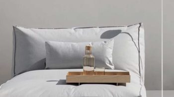 Kissen Blomus aus Kunstfaser in Weiß blomus Outdoor Lounge-Kissen Stay wolkenfarbene Kunstfaser – ca. 70 x 30 cm