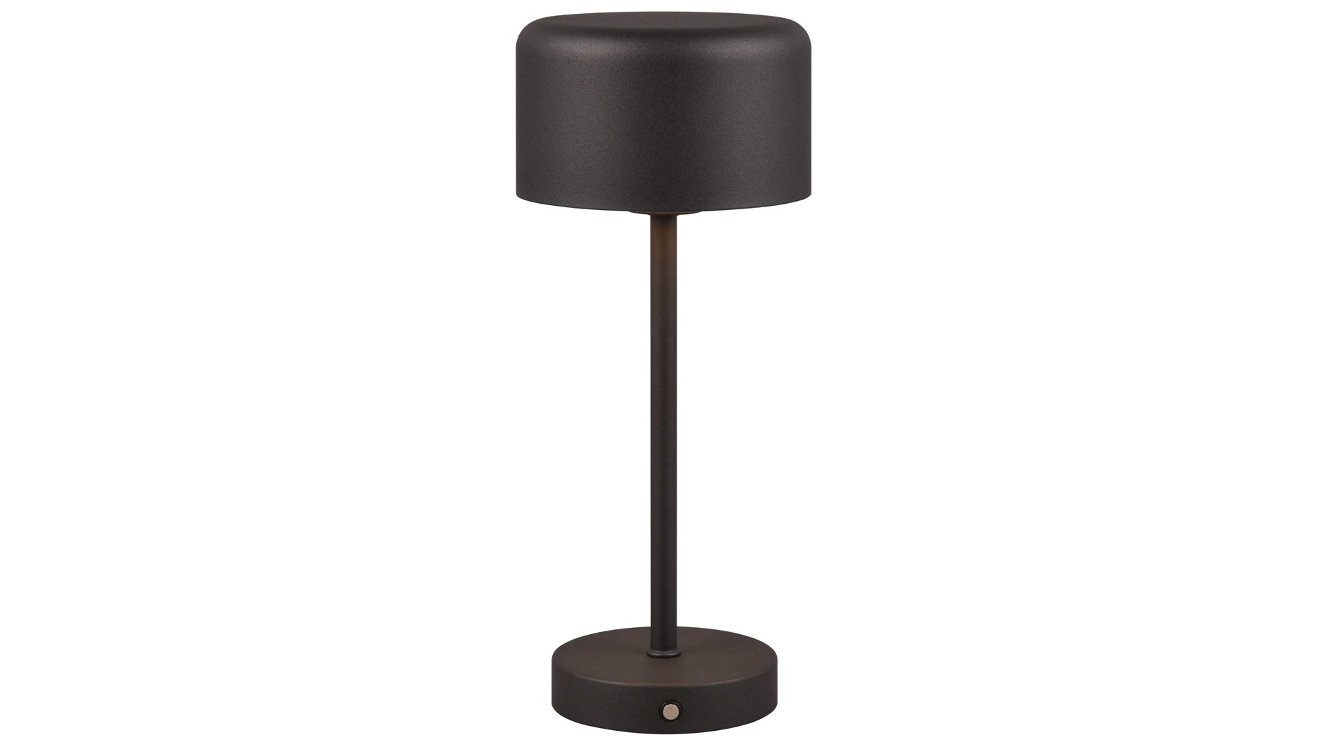 Tischleuchte Reality leuchten aus Metall in Schwarz RL Akku-Tischleuchte Jeff mattschwarzes Metall - Höhe ca. 30 cm