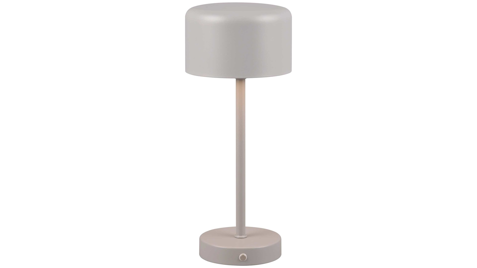 Tischleuchte Reality leuchten aus Metall in Grau RL Akku-Tischleuchte Jeff mattgraues Metall - Höhe ca. 30 cm