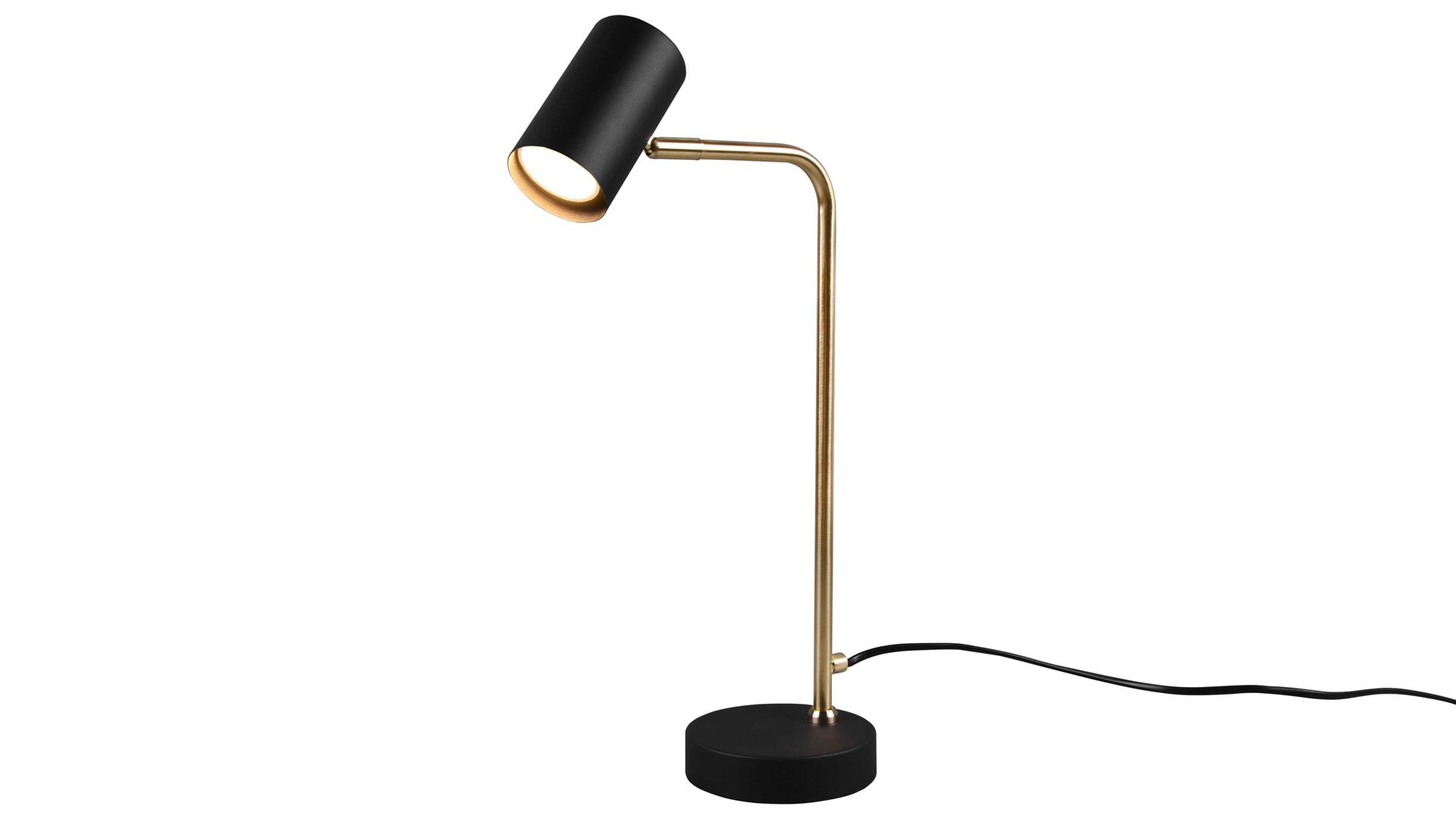 Tischleuchte Trio lighting for you aus Metall in Messing TRIO Leuchten Tischleuchte Marley messingfarbenes & schwarzes Metall - Höhe ca. 45 cm