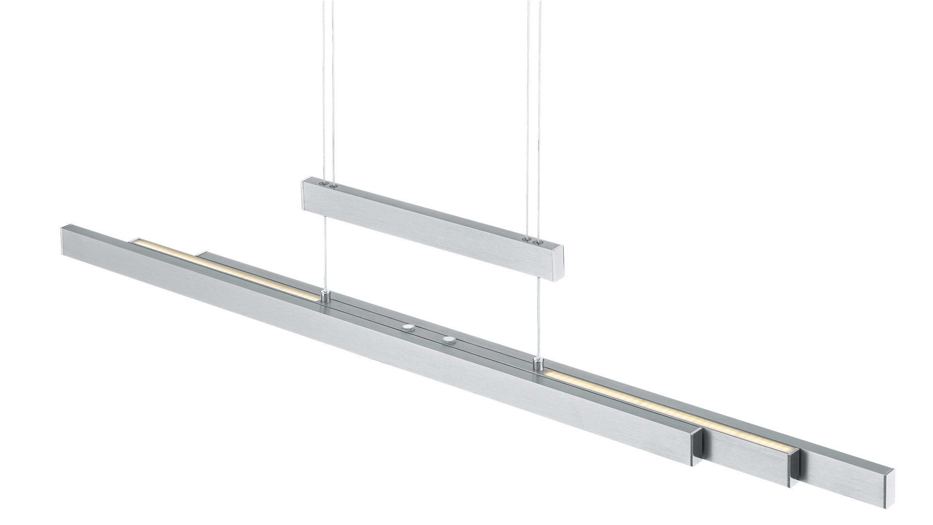 Pendelleuchte Trio lighting for you aus Metall in Nickel TRIO Leuchten Serie Trajan nickelfarbenes Metall - Länge ca. 151 cm