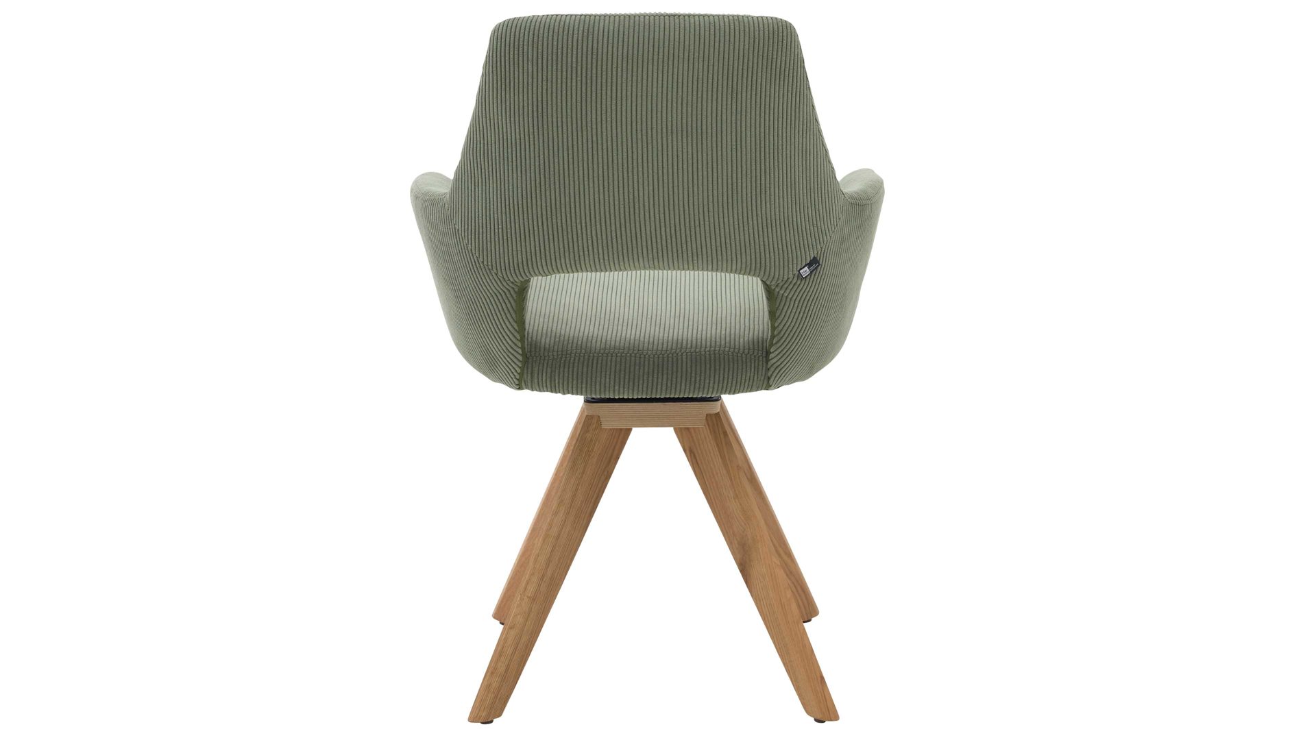 Vierfußstuhl Interliving aus Stoff in Dunkelgrün Interliving Esszimmer Serie 5605 – Armlehnstuhl 2272-47 waldgrüner Cord Rebel & Eiche