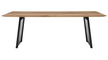 Esstisch Interliving aus Holz in Holzfarben Interliving Esszimmer Serie 5605 – Esstisch Charakter-Eiche & Schwarz - ca. 220 x 100 cm