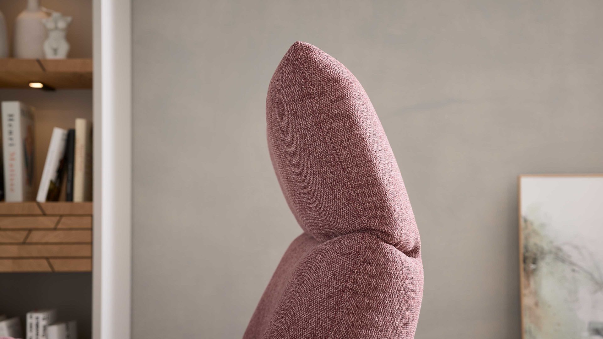 Relaxsessel Interliving aus Stoff in Rosa Interliving Sessel Serie 4504 pastellvioletter Bezug GCP 8 & Edelstahl