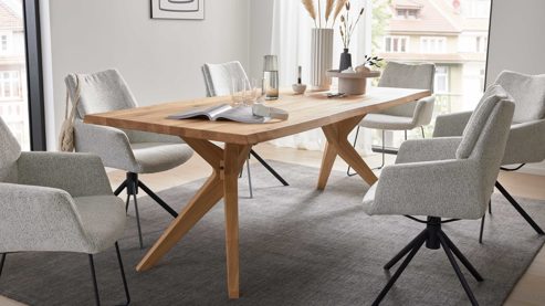 Esstisch Interliving aus Holz in Schwarz Interliving Esszimmer Serie 5118 – Esstisch Charakter-Eiche - ca. 200 x 100 cm