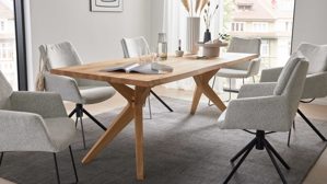 Esstisch Interliving aus Holz in Schwarz Interliving Esszimmer Serie 5118 – Esstisch 6923 Charakter-Eiche - ca. 200 x 100 cm