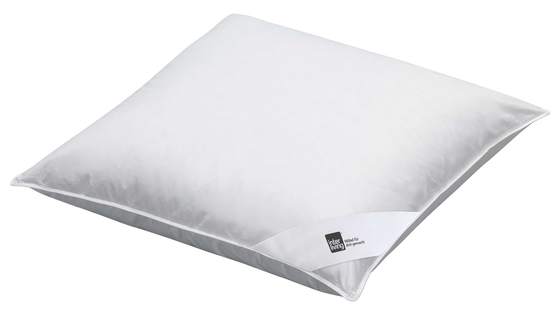 Kopfkissen Interliving aus Stoff in Weiß Interliving Kopfkissen Serie 9201 - Faserkissen glatter Baumwoll-Batist, ca. 1.100 g - ca. 80 x 80 cm
