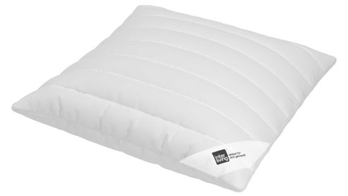 Kopfkissen Interliving aus Stoff in Weiß Interliving Kopfkissen Serie 9201 - 3-Kammerkissen gesteppter Baumwoll-Batist, ca. 1.000 g - ca. 80 x 80 cm