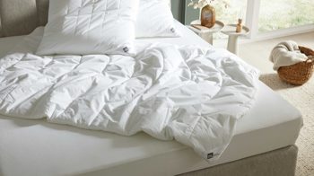 Faserdecke Interliving aus Stoff in Weiß Interliving Bettdecke Serie 9201 - Faserdecke warm, ca. 1.080 g - ca. 135 x 200 cm