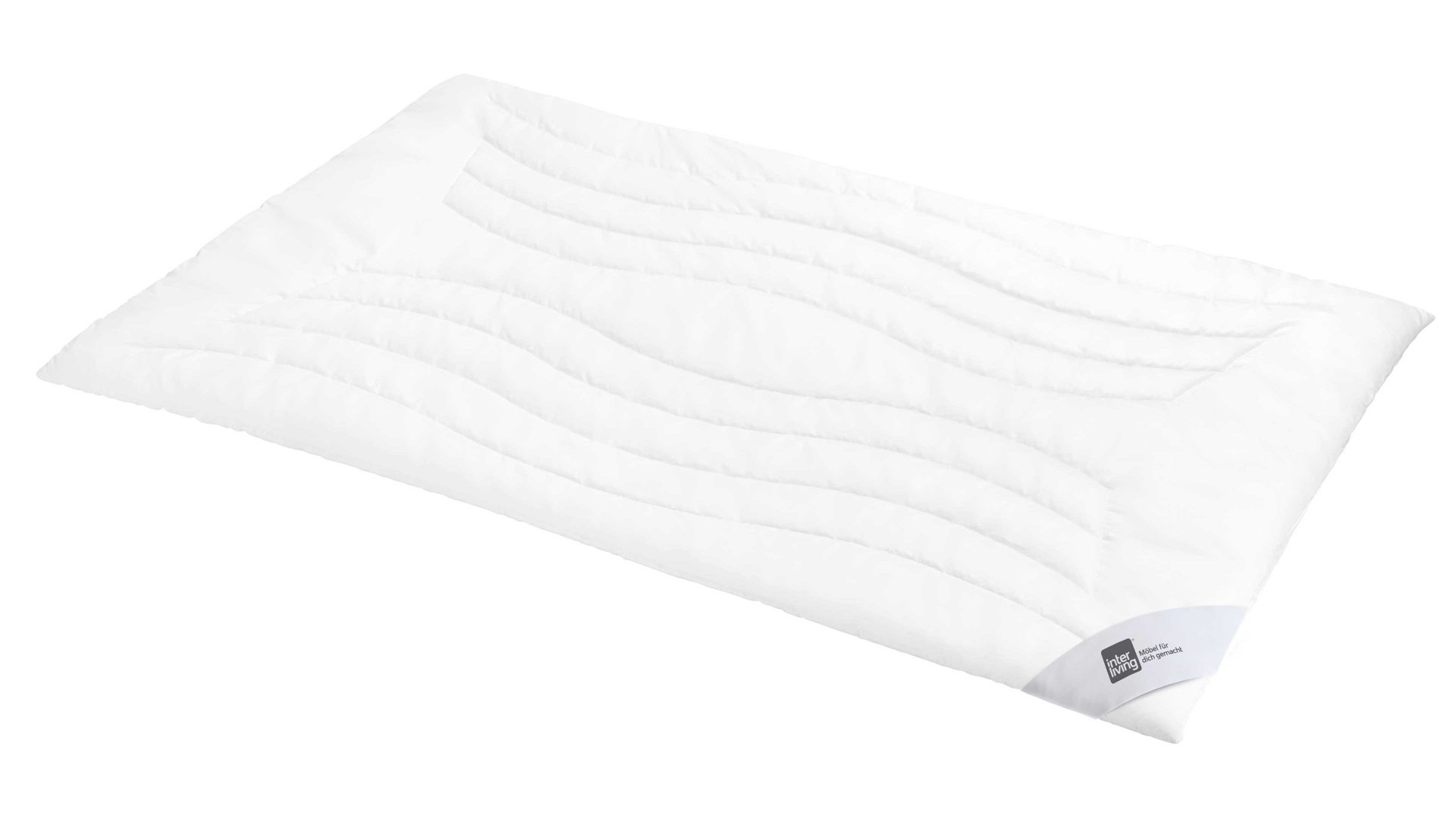 Faserdecke Interliving aus Stoff in Weiß Interliving Bettdecke Serie 9202 - Faserdecke warm, ca. 1.125 g - ca. 155 x 200 cm