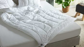 Faserdecke Interliving aus Stoff in Weiß Interliving Bettdecke Serie 9202 - Duodecke normal, ca. 1.350 g - ca. 240 x 220 cm