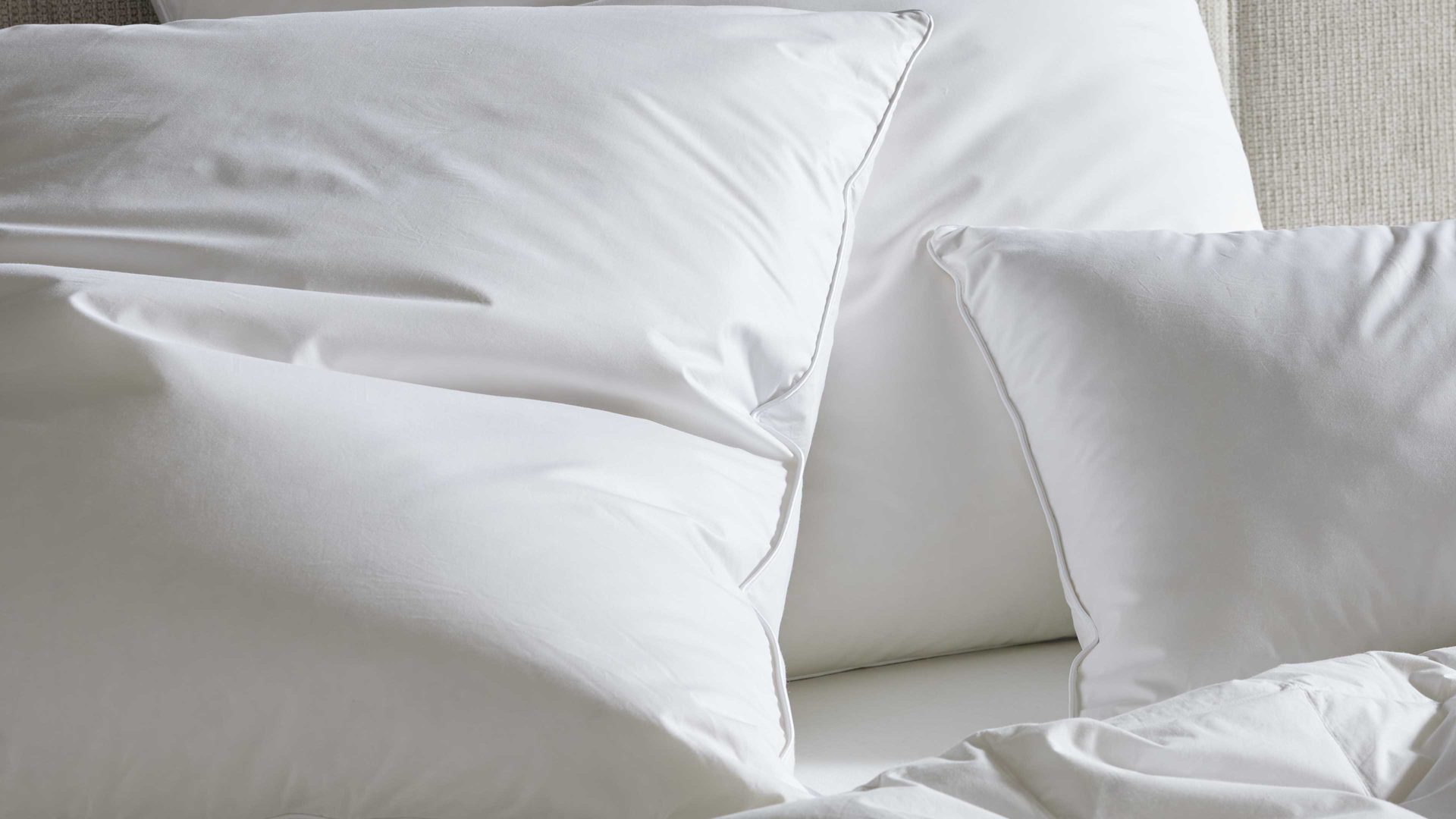 Kopfkissen Interliving aus Stoff in Weiß Interliving Kopfkissen Serie 9204 - Daunenkissen 70 % Federn & 30 % Daunen, ca. 1.100 g - ca. 80 x 80 cm