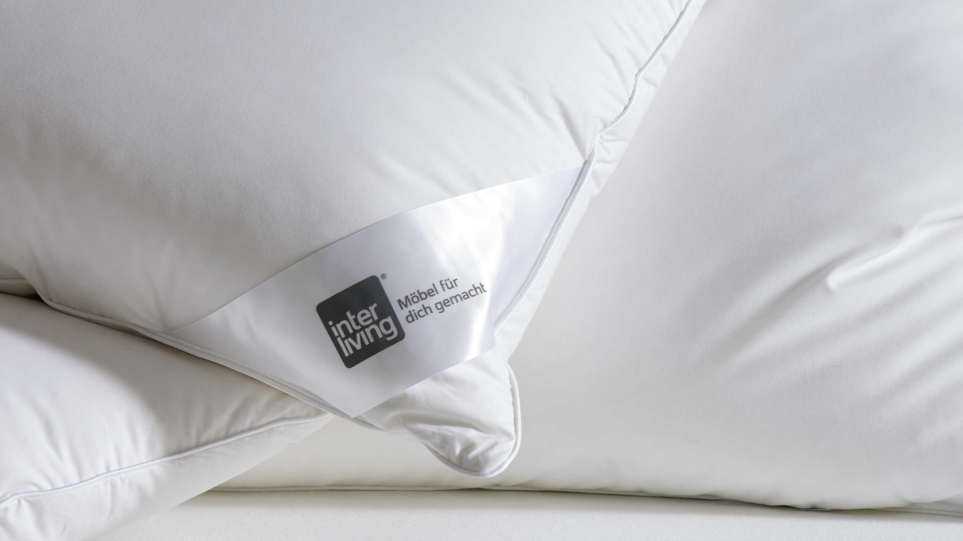 Kopfkissen Interliving aus Stoff in Weiß Interliving Kopfkissen Serie 9204 - Daunenkissen 70 % Federn & 30 % Daunen, ca. 1.100 g - ca. 80 x 80 cm