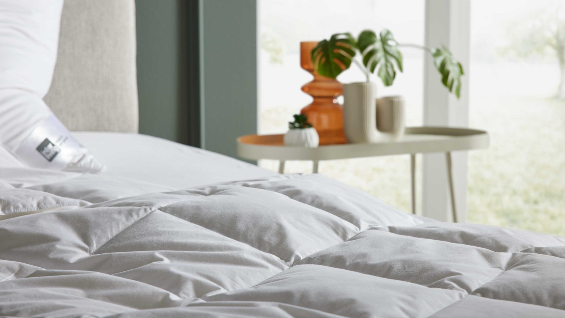 Daunendecke Interliving aus Stoff in Weiß Interliving Bettdecke Serie 9204 - Daunendecke als Cassettendecke normal, ca. 1.030 g Daunen - ca. 200 x 220 cm