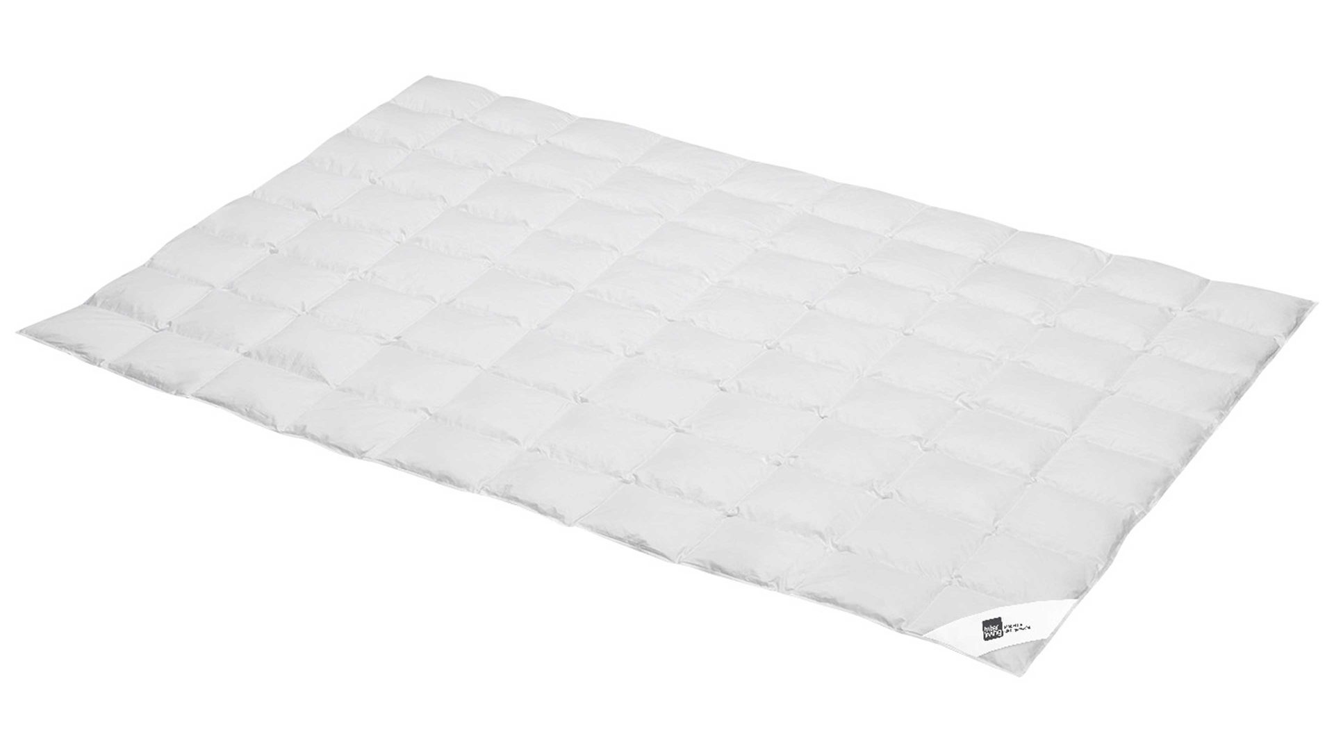 Daunendecke Interliving aus Stoff in Weiß Interliving Bettdecke Serie 9204 - Daunendecke als Sommerbett extraleicht, ca. 360 g Daunen - ca. 200 x 200 cm