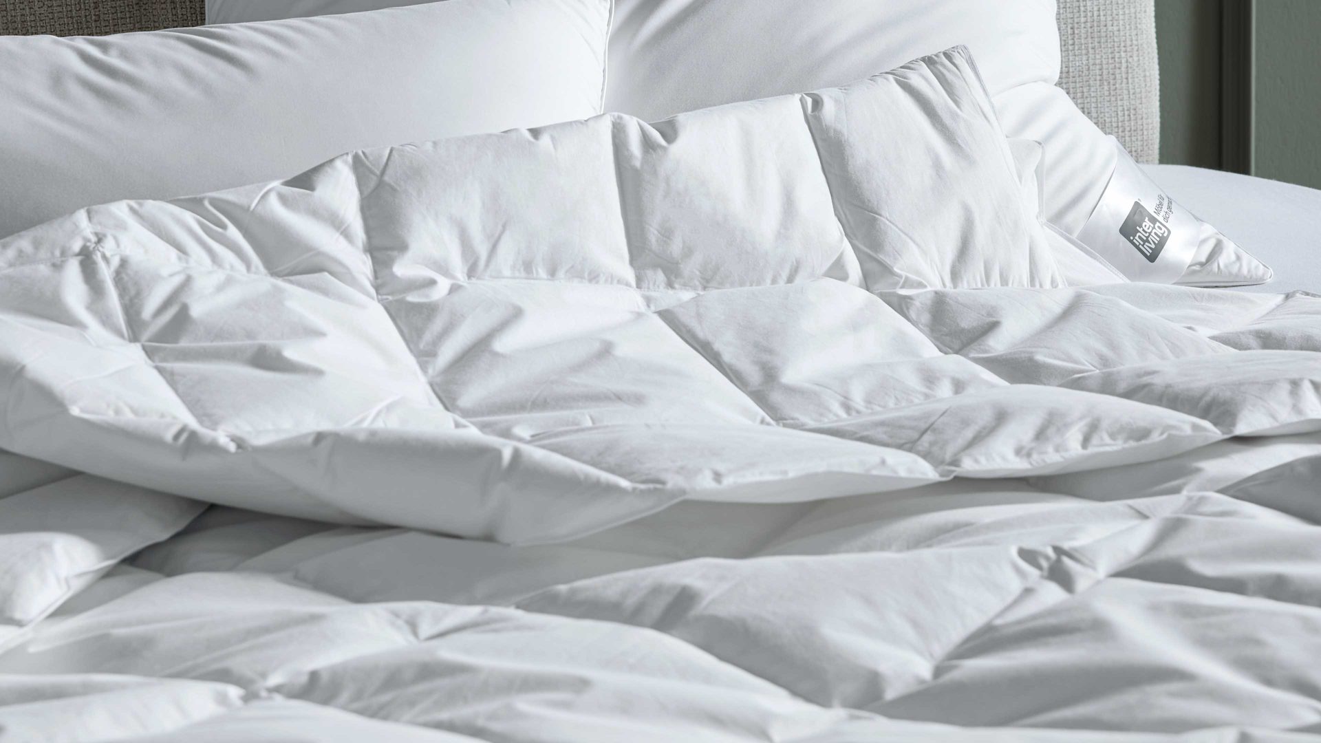 Daunendecke Interliving aus Stoff in Weiß Interliving Bettdecke Serie 9204 - Daunendecke als Sommerbett extraleicht, ca. 280 g Daunen - ca. 155 x 200 cm