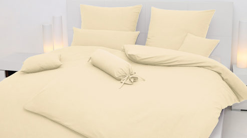 Bettwäsche-Set Janine® aus Naturfaser in Creme Janine® Bettwäsche-Set creme – ca. 240 x 220 cm
