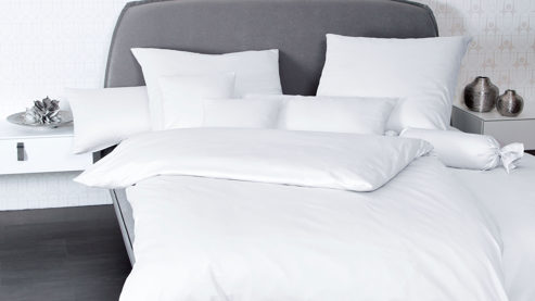 Bettwäsche-Set Janine® aus Naturfaser in Weiß Janine® Bettwäsche-Set Weiß - ca. 135 x 200 cm