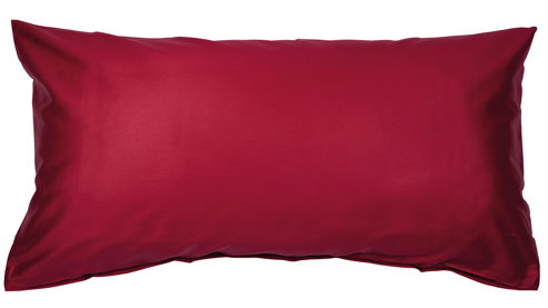 Kissenbezug /-hülle Janine® aus Naturfaser in Dunkelrot Janine® Kissenbezug Bordeaux - ca. 40 x 80 cm