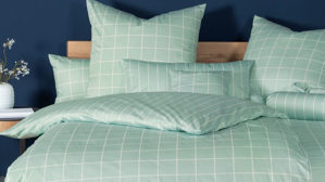 Bettwäsche-Set Janine® aus Naturfaser in Hellgrün Janine Bettwäsche-Set Jadegrün - ca. 155 x 220 cm
