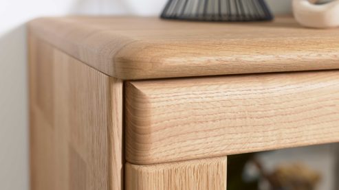 Sideboard Interliving aus Holz in Holzfarben Interliving Wohnzimmer Serie 2028 - Sideboard Wildeiche - drei Türen, drei Schubladen, Breite ca. 182 cm