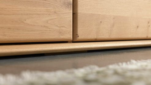 Highboard Interliving aus Holz in Holzfarben Interliving Wohnzimmer Serie 2028 - Highboard 4843 Wildeiche - zwei Türen, zwei Schubladen, Breite ca. 82 cm