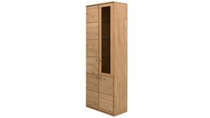Wohnwand Interliving aus Holz in Holzfarben Interliving Wohnzimmer Serie 2028 - Wohnwand 0002 Wildeiche - vierteilig, Länge ca. 335 cm