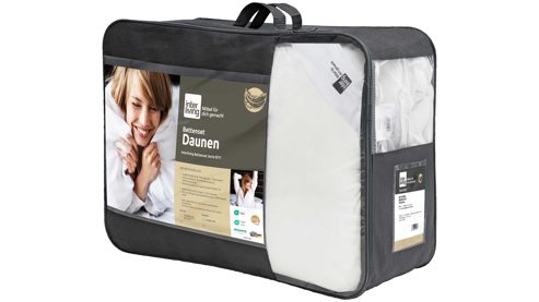 Betten-Set Interliving aus Stoff in Weiß Interliving Betten-Set Serie 9211 Daunen, zweiteilig - ca. 135 x 200 cm