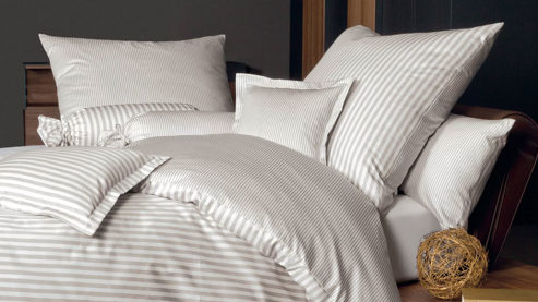 Bettwäsche-Set Janine® aus Naturfaser in Beige Janine® Bettwäsche-Set Naturell - ca. 155 x 220 cm