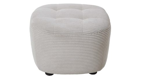 Polsterhocker KAWOO aus Stoff in Hellgrau KAWOO Polsterhocker SE52-52 hellgrauer Cordbezug GCT 9