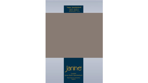 Spannbettlaken Janine® aus Stoff in Hellbraun Janine® Spannbettlaken Taupe - ca. 100 x 200 cm