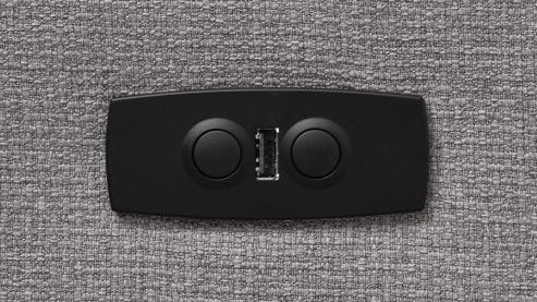 Funktion KAWOO aus Metall in Transparent KAWOO Serie 8334 - Sitzvorzug A-M-U motorisch - mit USB-Anschluss