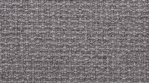 Ecksofa KAWOO aus Stoff in Grau KAWOO Serie 8334 - Ecksofa silbergrauer Webstoff DRL 69 & schwarze Metallfüße S11 - Stellfläche ca. 187 x 273 cm