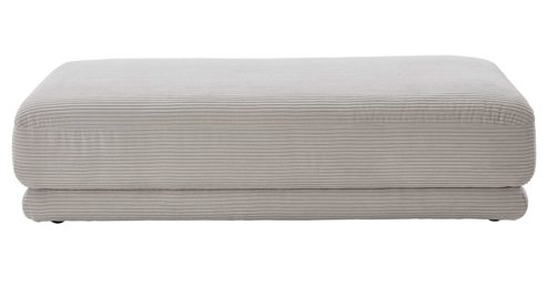 Polsterhocker KAWOO aus Stoff in Hellgrau KAWOO Serie 7544 - XXL-Hocker hellgrauer Breitcord GCT 9 - ca. 156 x 66 cm