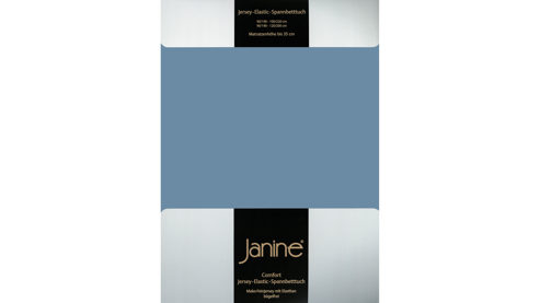 Spannbettlaken Janine® aus Stoff in Jeansblau Janine® Spannbettlaken Denimblau - ca. 200 x 200 cm